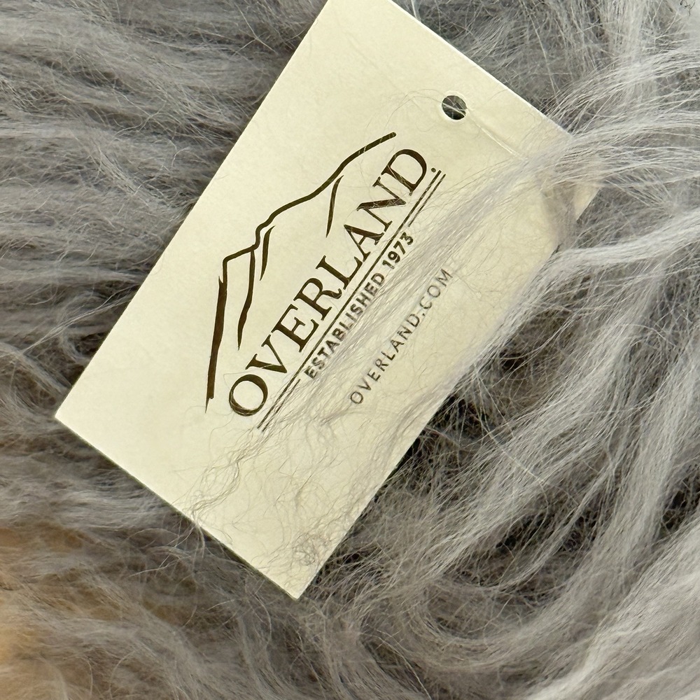 Overland NWT Tibetan Lamb Fur Boa Scarf Genuine Fur Luxury Statement Wrap Grey - Picture 5 of 5